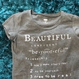 Girls “Beautiful” short sleeve shirt